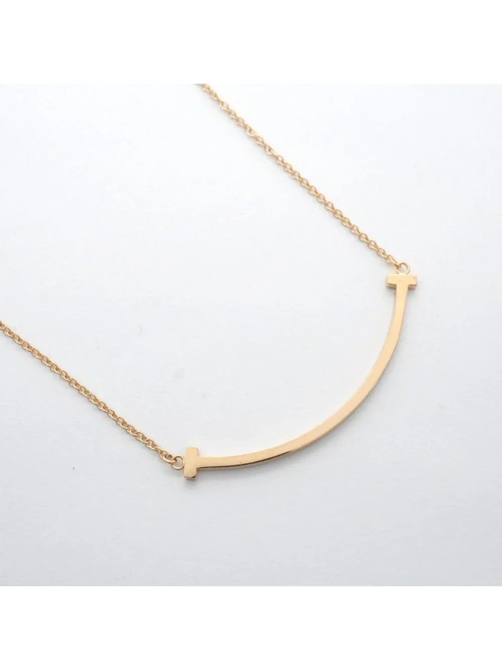 Tiffany & Co Necklace T Smile Small 18k Pink Gold